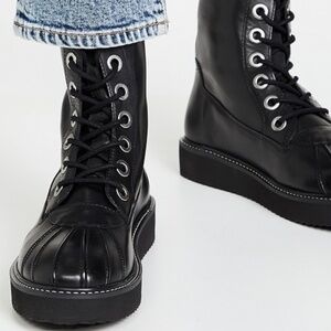 Aster black combat boots